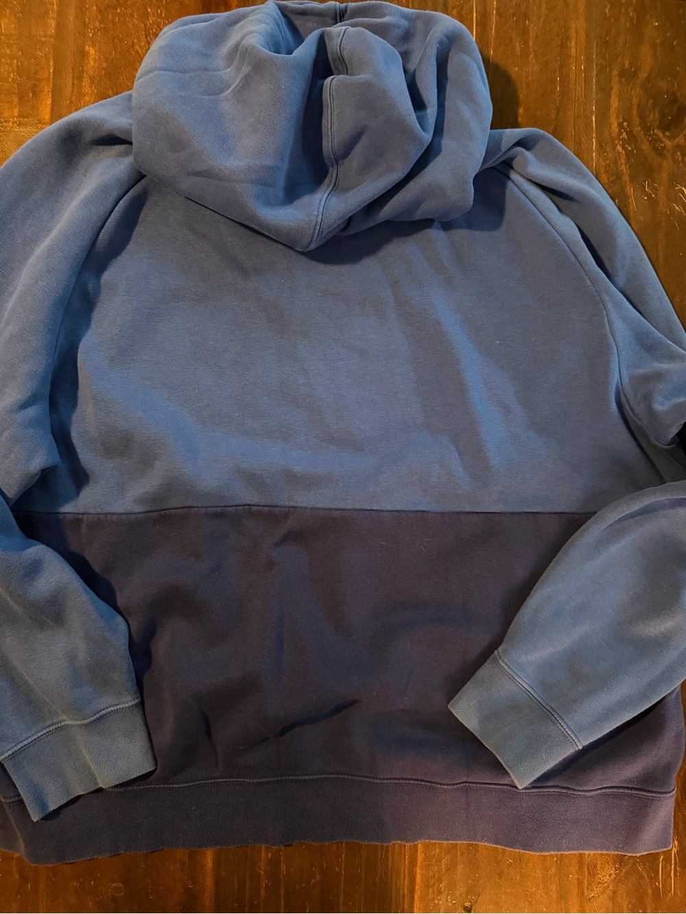 Nike Air Men's Blue & White Colorblock Crewneck Hoodie - XL - Picture 5 of 7